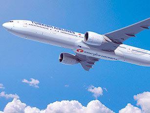 Flugzeug der Turkish Airlines am Himmel