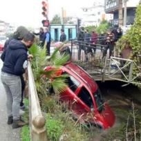 Manavgat: Auto fährt in Kanal